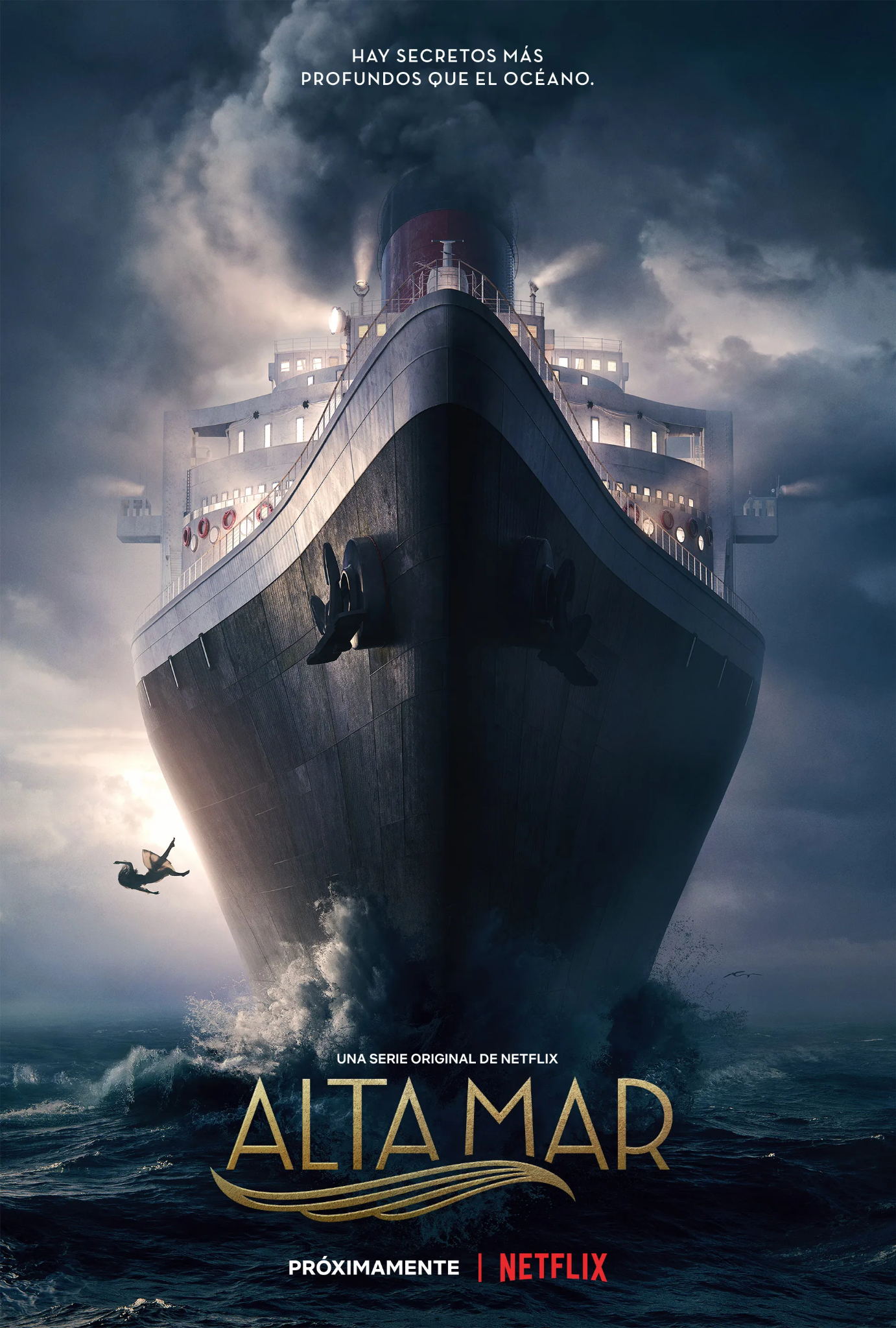 Poster for Alta mar (High Seas), a show that helps with Spanish listening comprehension
